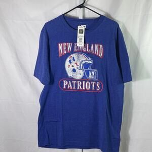 NWT New England Vintage-Style Distressed Tee - Mens Size L - Blue